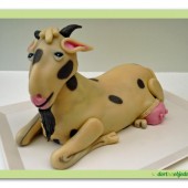234.Marcipánový modelovaný dort 3D – Koza