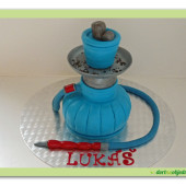 16. Marcipánový modelovaný dort 3D – vodní dýmka