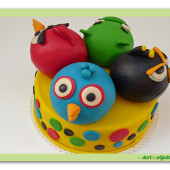 38. Marcipánový dort Angry birds – velký