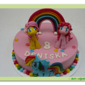 517. Marcipánový dort My little pony s duhou