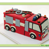 596. Modelovaný 3D dort – hasiči